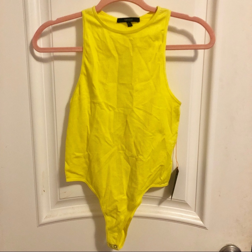 Forever 21 Neon Yellow Bodysuit